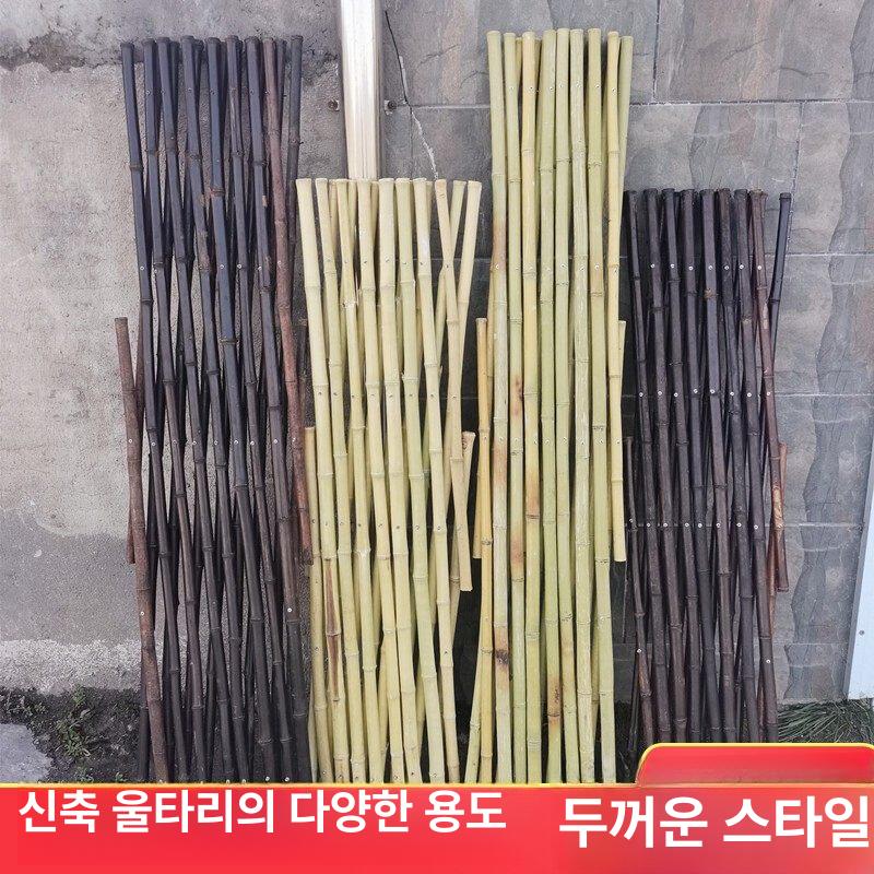 대나무 정원펜스 야외방풍 화단경계 울타리 나무담장 조경 방부목 가림막 데크 파티션 - 상세 이미지 4