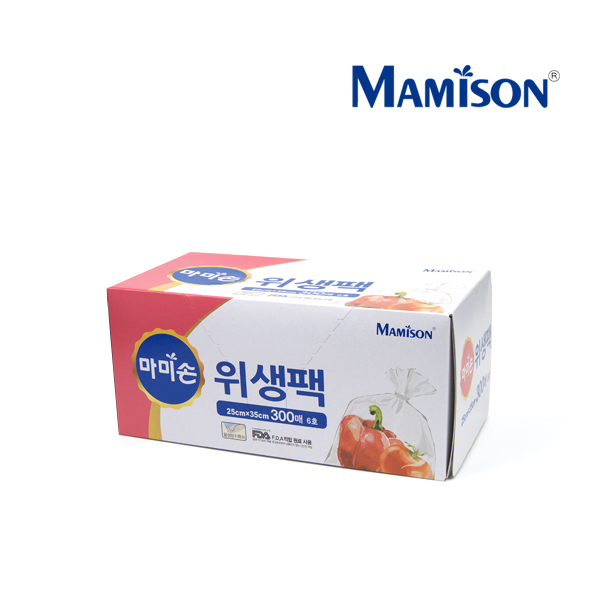 마미손 위생백 뽑아쓰는 일회용 크린백 위생비닐 중(25x35cm), 300매, 1개 - 상품 이미지