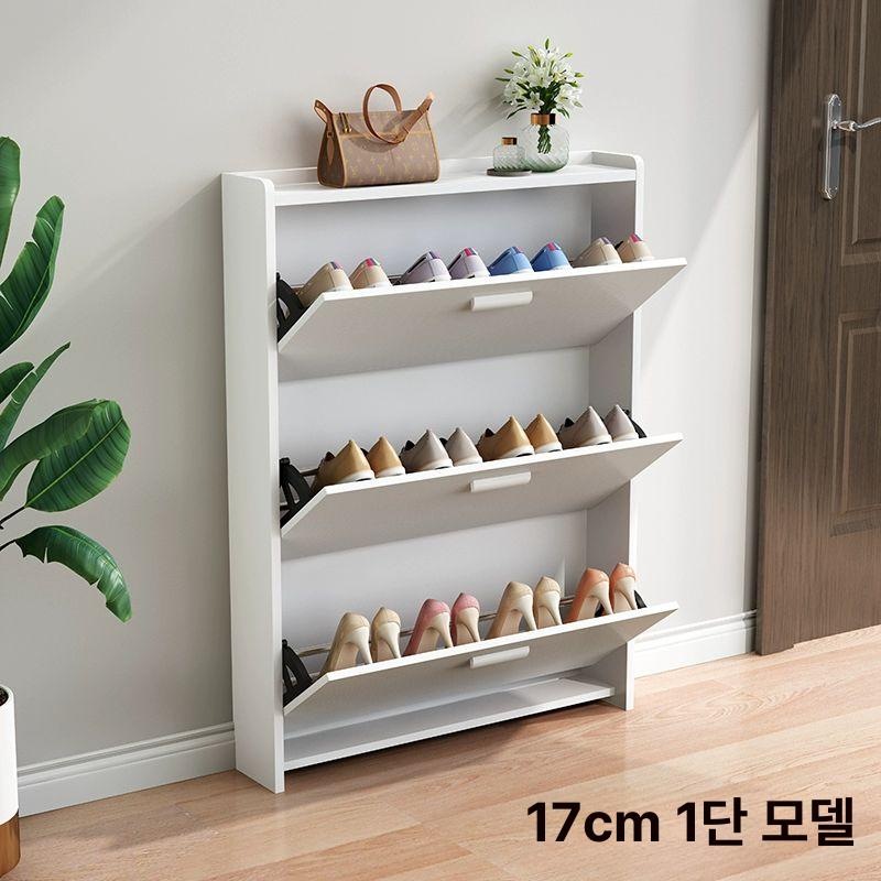 슬림 현관신발장 좁은틈새 수납 조립식 신발정리대 모던 공간활용 현관수납장 - 상세 이미지 3