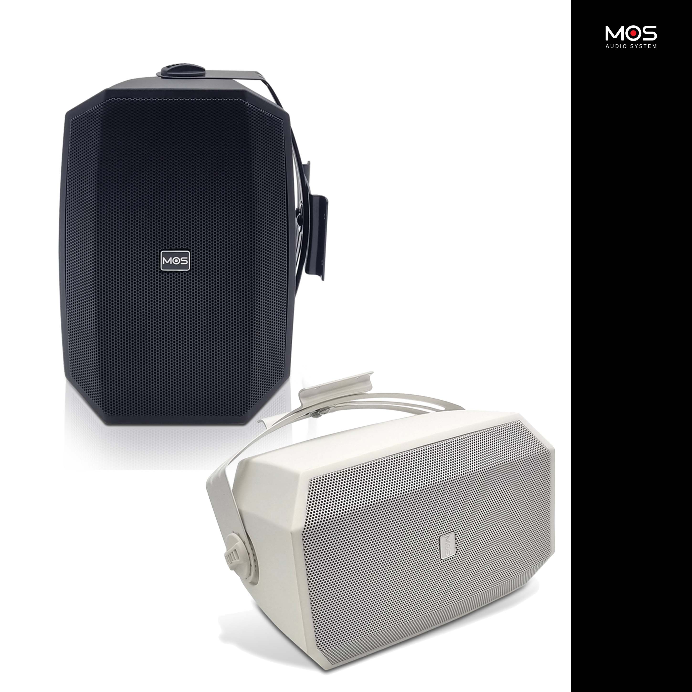 모스 MF-40 화이트 방수형 벽부형 스피커 매장 카페 테라스 주차장 IP65 40W - 상품 이미지