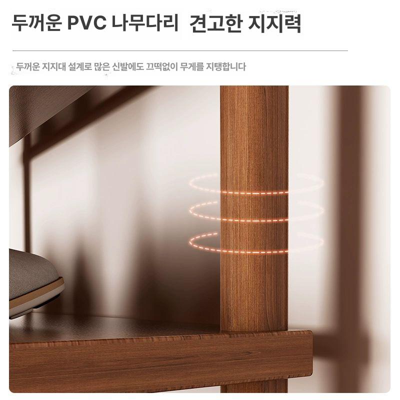원목 신발 수납장 선반형 캐비닛 현관 신발정리 간편 목재 보관함 - 상세 이미지 5