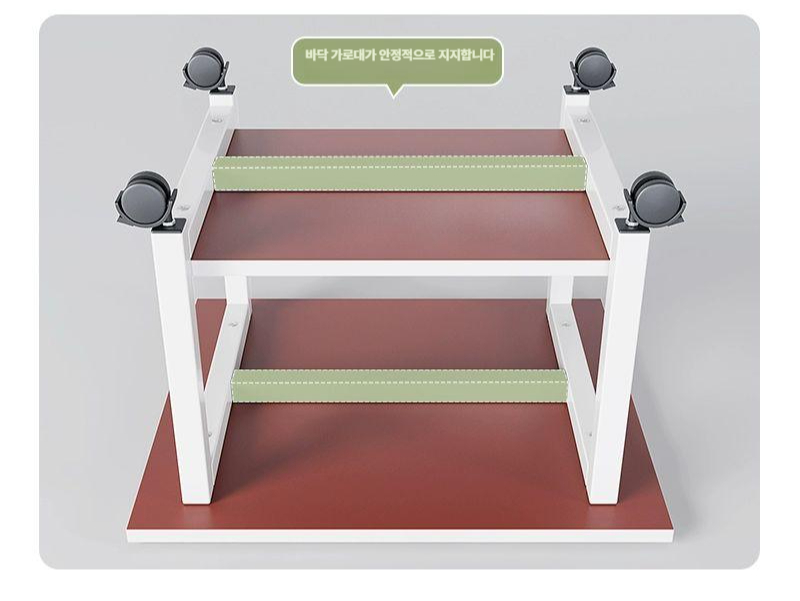 이동식 프린터 거치대 바퀴형 사무용 선반 다기능 수납 보관함 책상용 - 상세 이미지 3