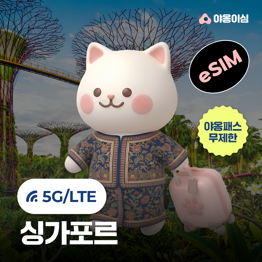 싱가포르이심 eSIM 1일 500MB 데이터 무제한 - 상품 이미지