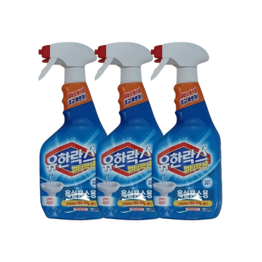 유한락스 욕실세제 멀티액션 욕실청소용 510ml x3개 - 상품 이미지