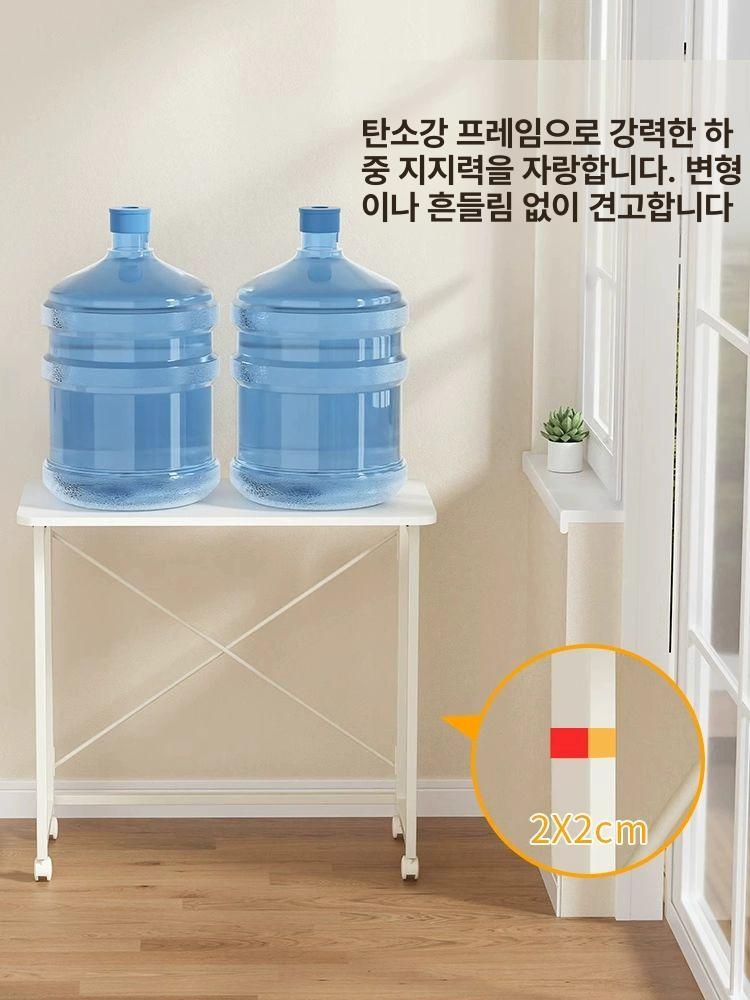 접이식 책상 이동식 미니 원룸 컴퓨터 테이블 60x40cm 화이트 - 상세 이미지 5