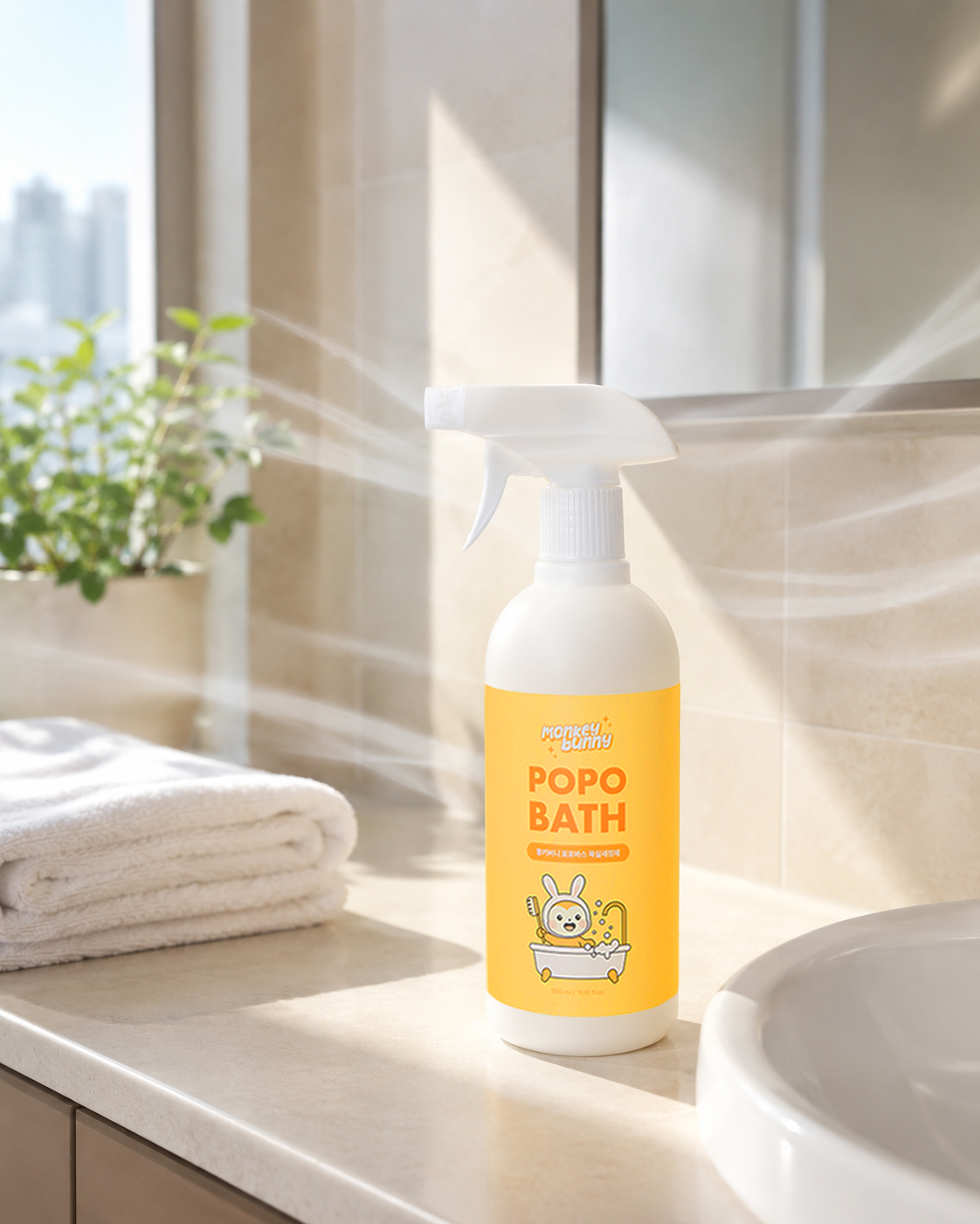 몽키버니 신생아 아기 욕조세정제 클리너 화장실 욕실 청소 물때제거 500ml, 1개 - 상세 이미지 4
