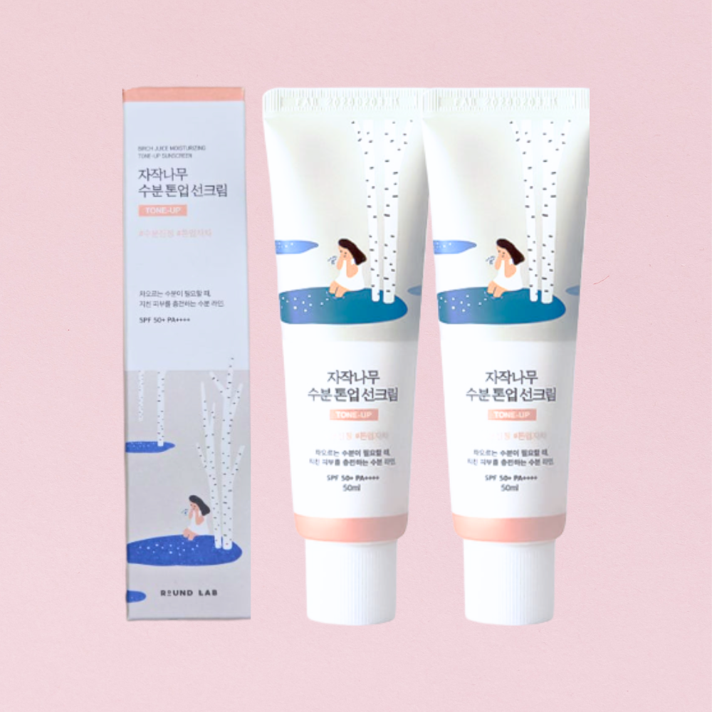 라운드랩 자작나무 수분 톤업 선크림 50ml (SPF 50+ PA++++) x2개 - 상품 이미지