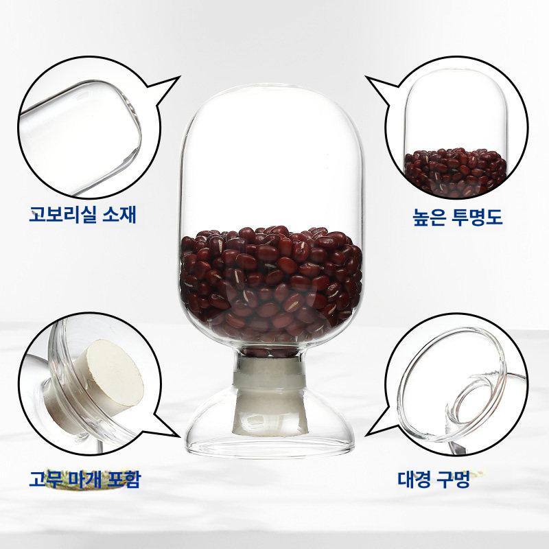 실험용 유리병 고무마개 원추형 샘플병 전시 뾰족한 125ml 고무 4호 - 상세 이미지 4