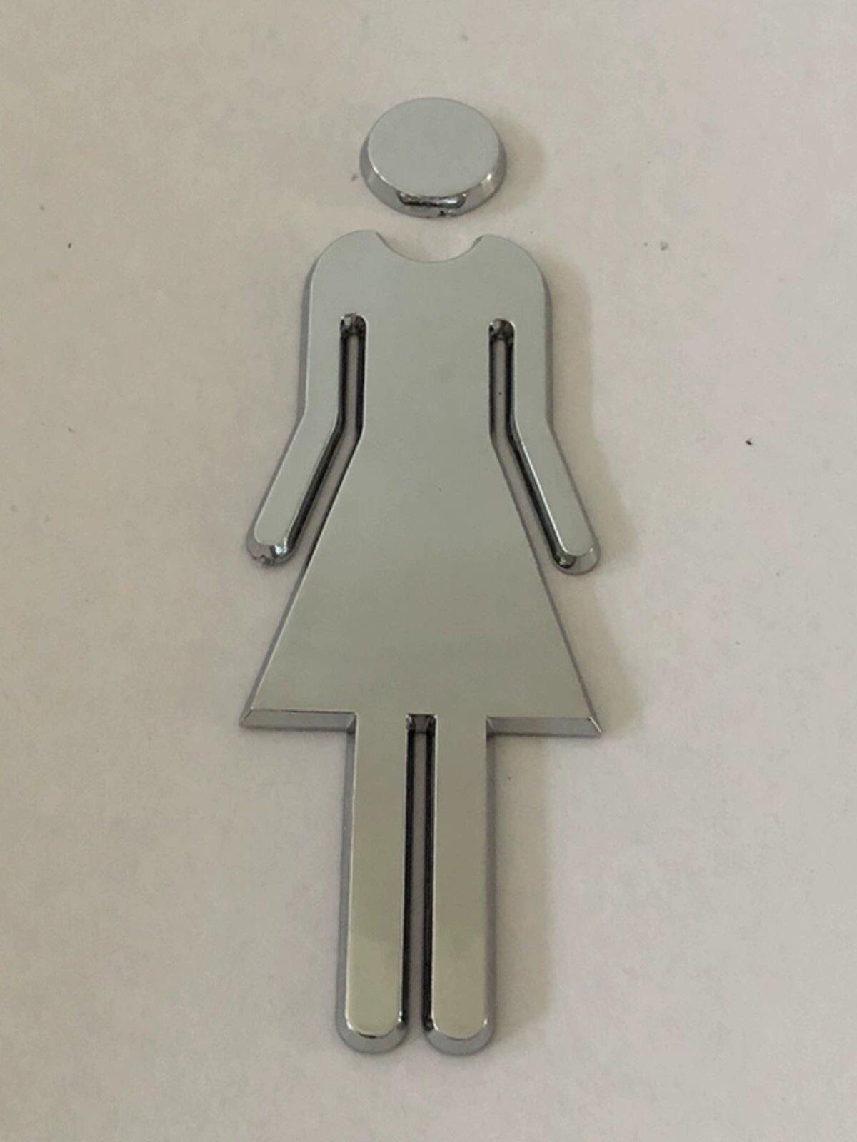 화장실 남녀 표지판 안내 표시 금속 아크릴 도어사인 벽면 부착 팻말 - 상세 이미지 4