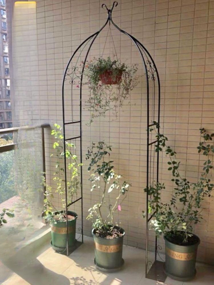 장미 넝쿨 지지대 아치형 정원 식물 지지 메탈 프레임 클라이밍 가든 데코 야외 - 상세 이미지 5