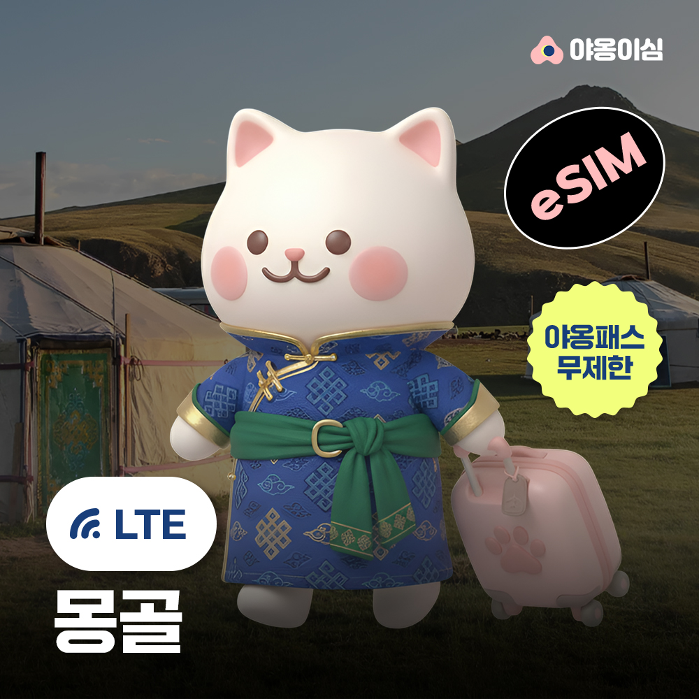 몽골이심 eSIM 1일 500MB 데이터 무제한 울란바토르 - 상품 이미지