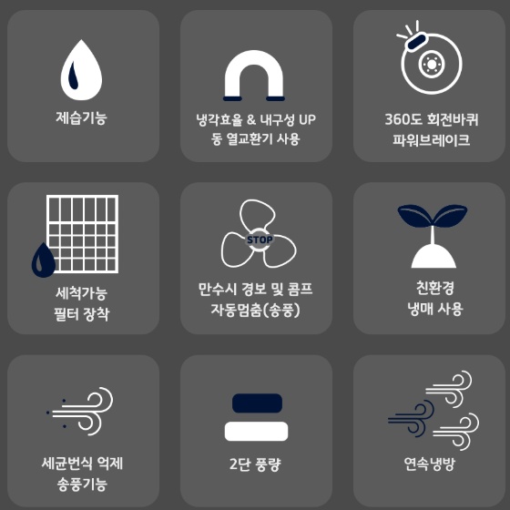 야외골프장 이동식에어컨 산업용 3구코끼리에어컨 실외기없는냉방기 이미지 8