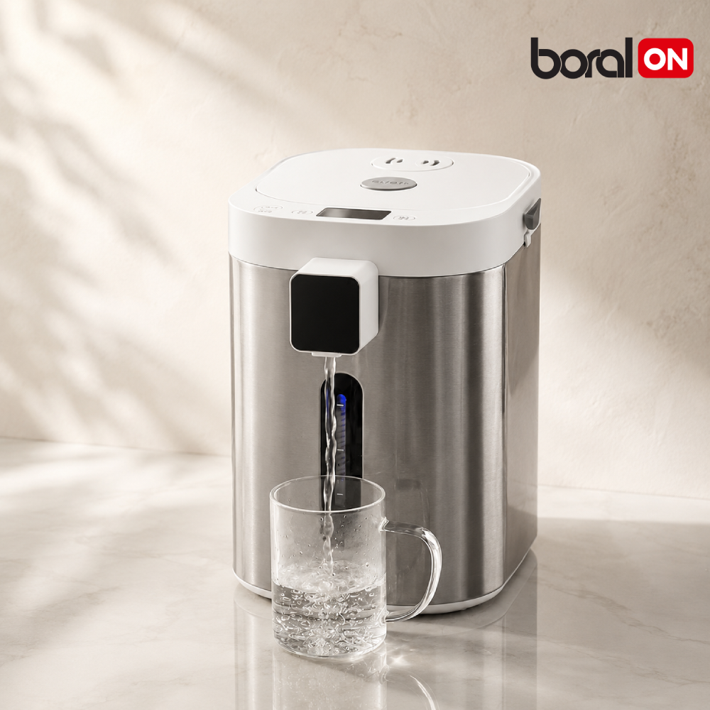 보랄 보온포트 대용량 스텐 온도설정 차일드락 분유포트 전기포트 급수기 3.5L BR-Y350WP - 상품 이미지