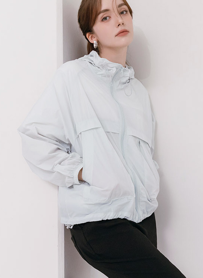 바람막이 경량자켓 파스텔 컬러 여성 아우터 - 상세 이미지 4