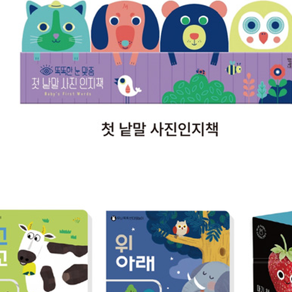 낱말학습사고력증진보드북세트 그림학습언어발달그림책세트 영아용영유아독서인지보드북 - 상세 이미지 2