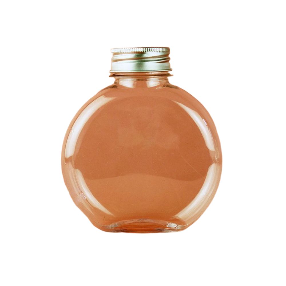 원형 일회용 보틀 밀크티병 납작 포장 용기 음료수 300ml 10개 - 상품 이미지