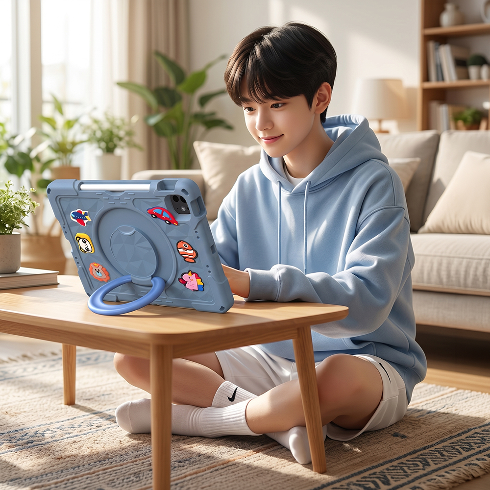 아이패드 에어 4세대 케이스 범퍼 회전 에바폼 링비츠 밀키핑크, 에어 4세대 10.9 이미지 8