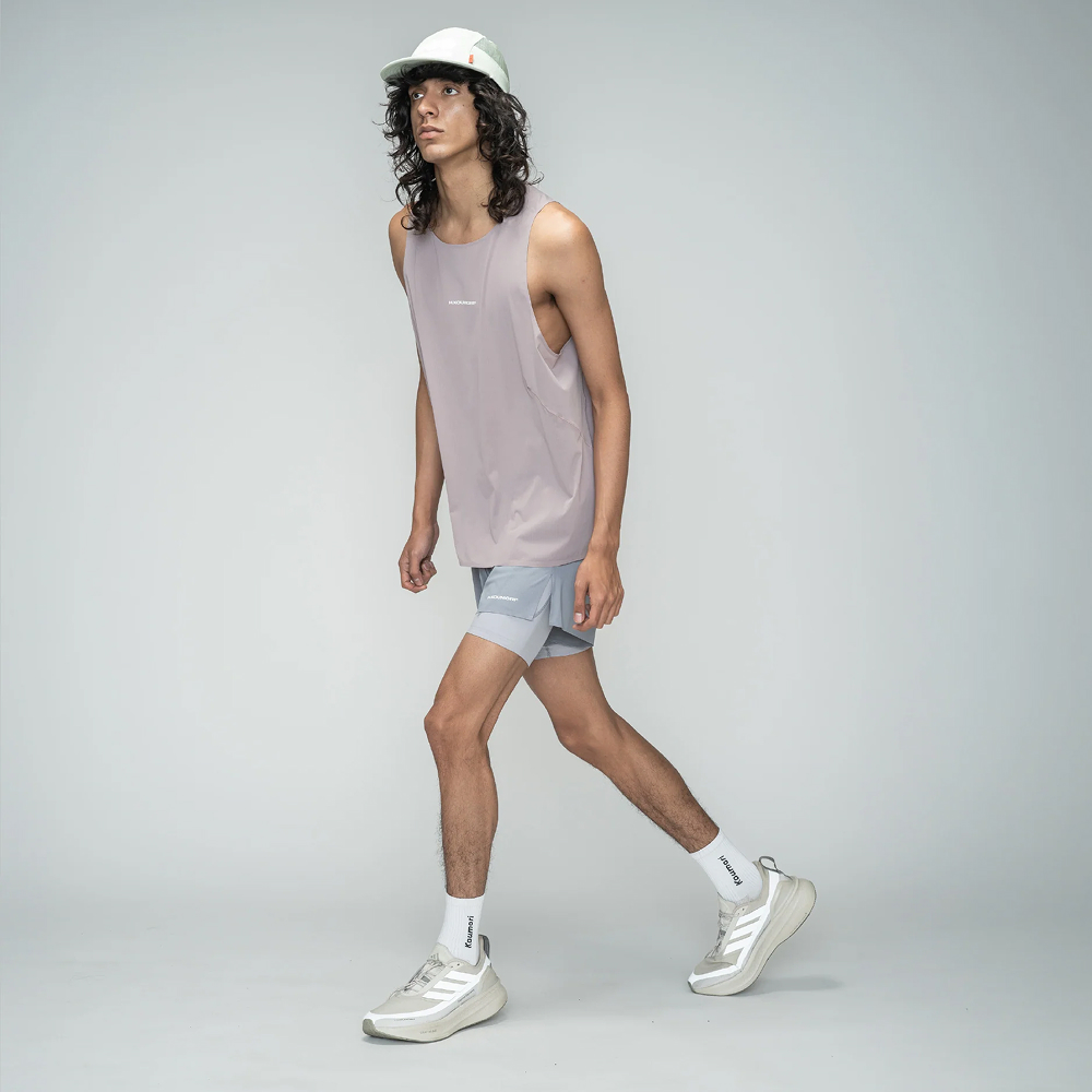 H.쿠모리 M - Race Singlet - Quail, 남성 러닝 싱글렛 - 상세 이미지 2