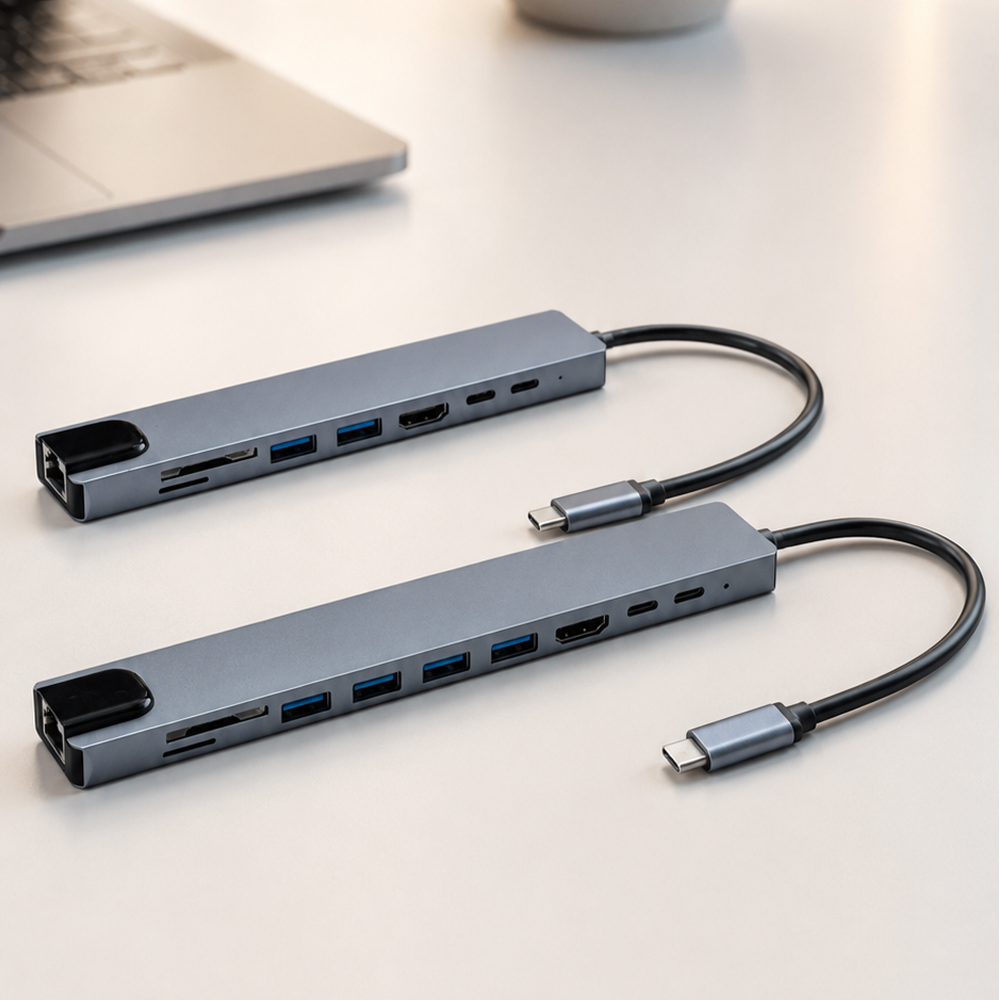 아모란나 C타입 허브 USB 3.0 멀티허브 노트북 맥북 HDMI 8포트 8in1 이미지 2