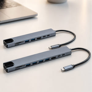 아모란나 C타입 허브 USB 3.0 멀티허브 노트북 맥북 HDMI 8포트... 개봉기 | 실사용 후기 - 상품 이미지 2