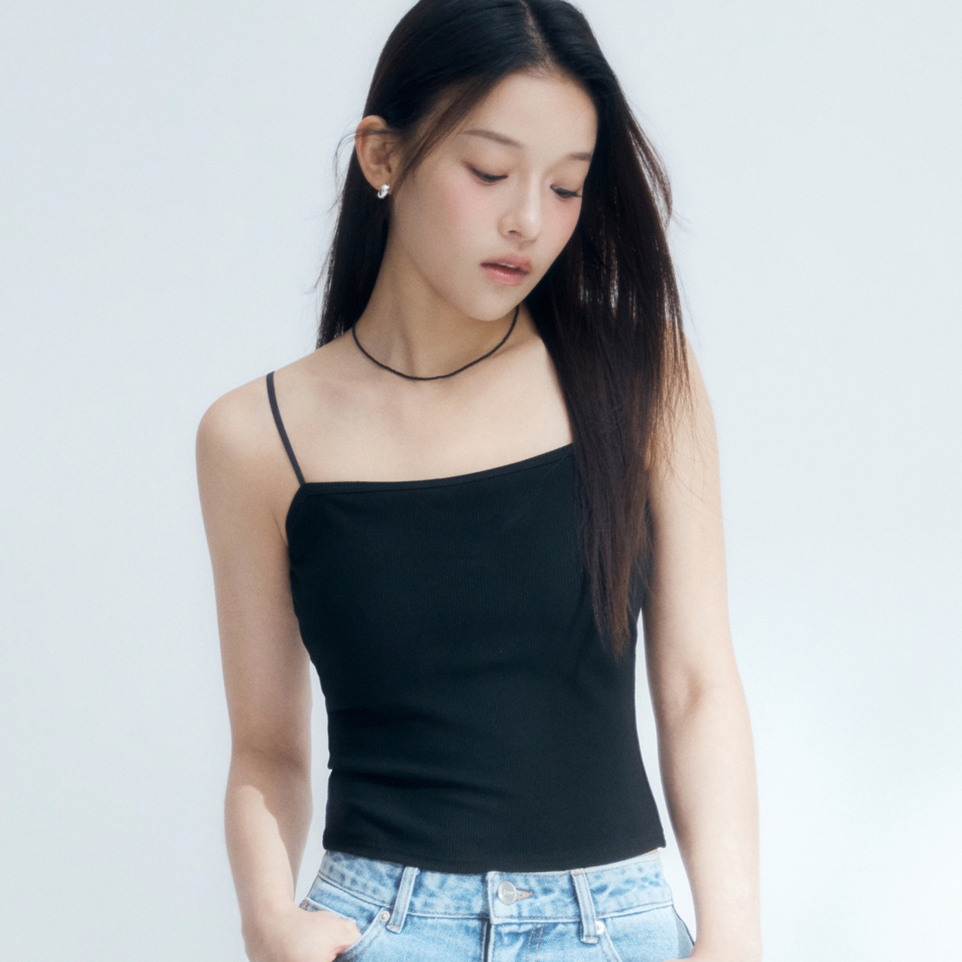 여성 골지 브라탑 이너 - 상품 이미지