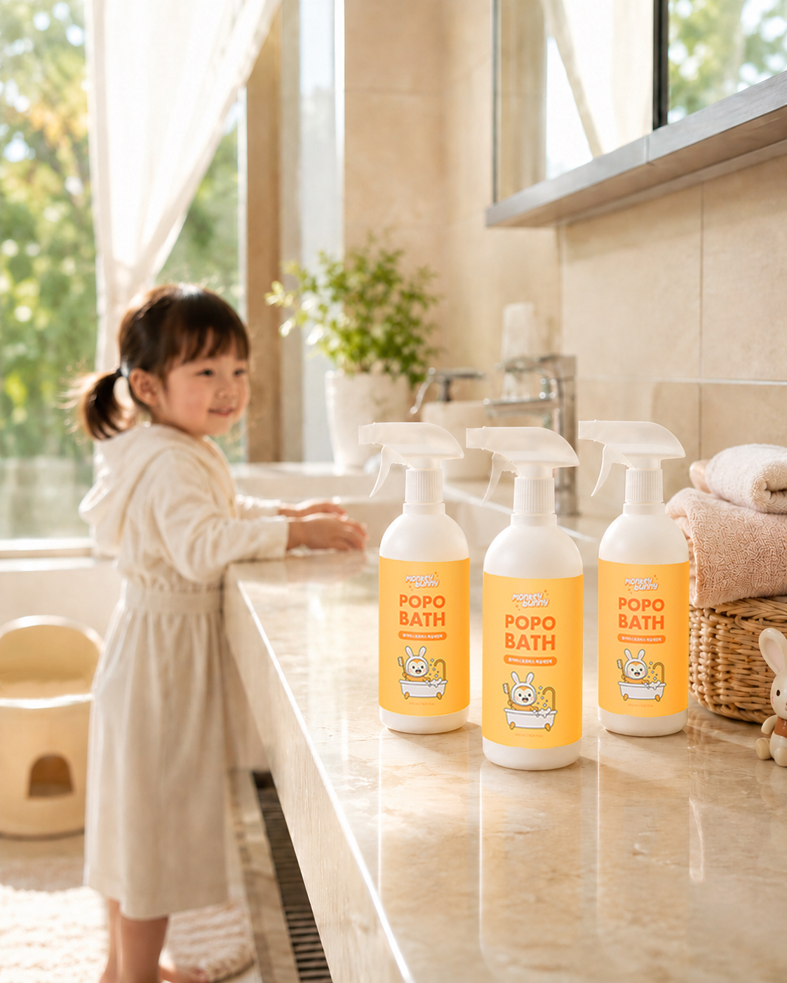 몽키버니 신생아 아기 욕조세정제 클리너 화장실 욕실 청소 물때제거 500ml, 1개 이미지 6