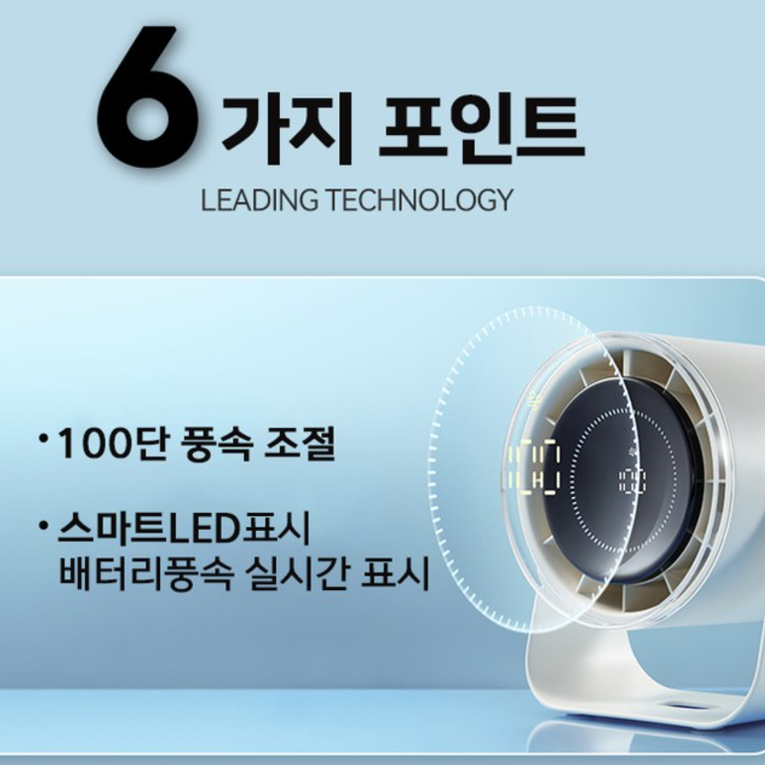벽걸이 무타공 선풍기 벽에 붙이는 미니 선풍기 소형 화장실 서큘레이터 - 상세 이미지 3