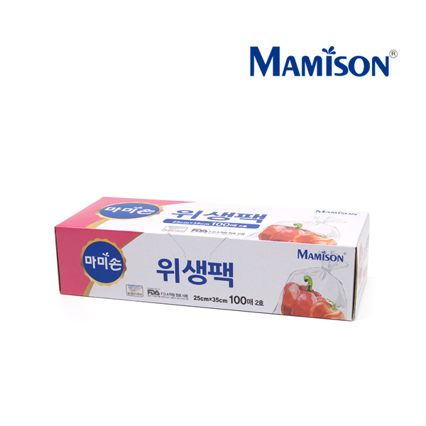 마미손 위생백 뽑아쓰는 일회용 크린백 위생비닐 중(25x35cm), 100매, 1개 - 상품 이미지