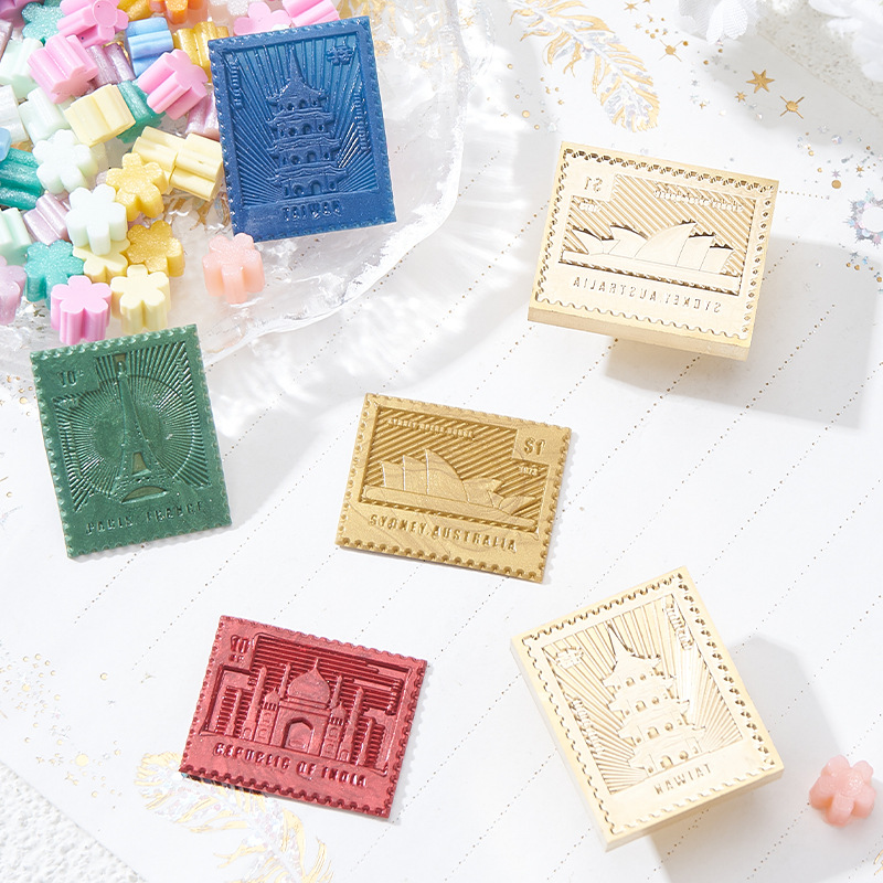 실링왁스 인장 스탬프 우표 테마 인도, 2.5cm x 3cm - 상세 이미지 3