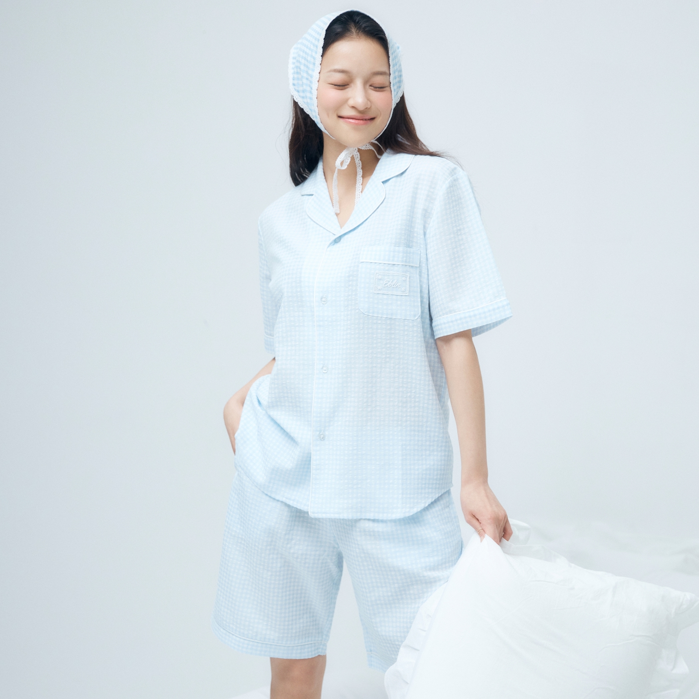 고방체크 쿨블린 유니섹스 파자마 - 상품 이미지