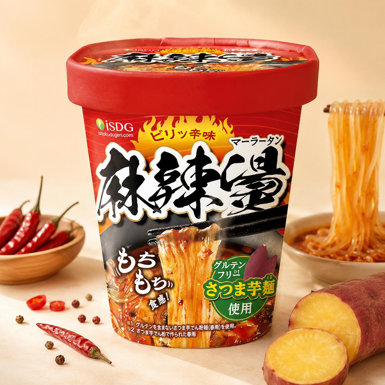 일본 컵라면 ISDG 중화방 매운 마라탕 당면 컵누들 88g - 상품 이미지