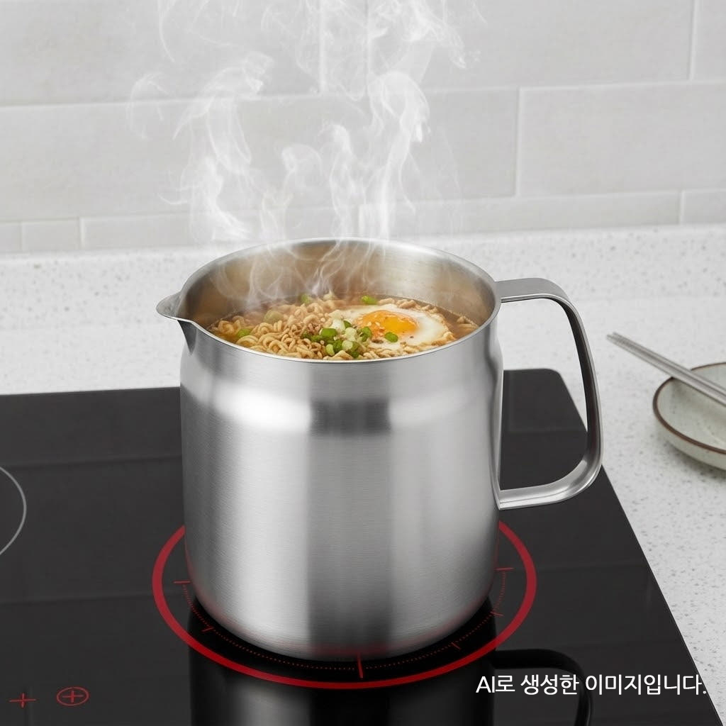 퓨어미즈키 다용도 인덕션 가능 경량 스텐 304 주전자 케틀팟 2L, 실버 - 상세 이미지 3