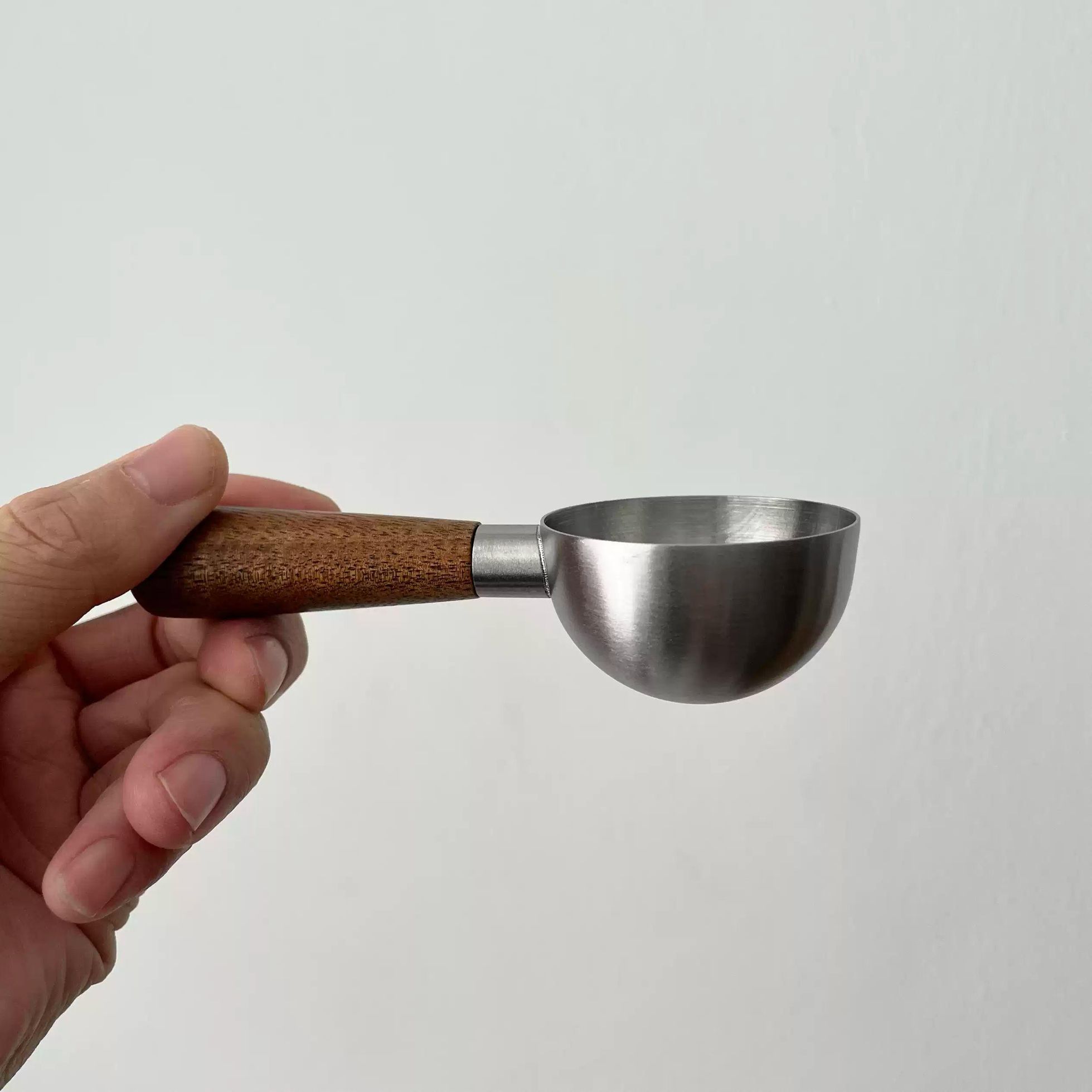 커피 계량 스푼 일본식 호두나무 손잡이 스테인리스 원두 가루 35ml 밀가루 저울 계량컵 430 스테인리스 스푼 12x5 cm 1 포장 - 상세 이미지 3