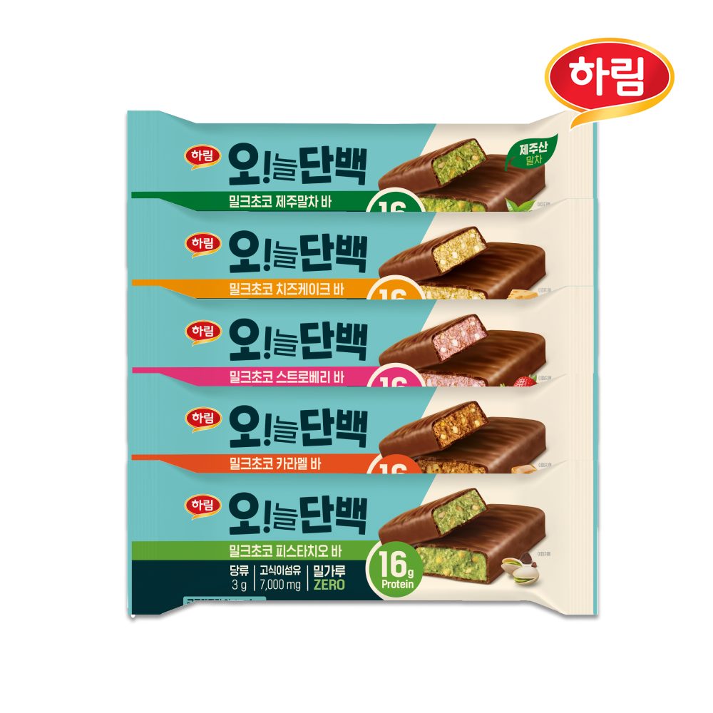 하림 오늘단백 프로틴 밀크초코 카라멜바 12팩 외 피스타치오바 12팩(택1) - 메인 이미지