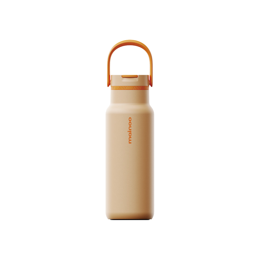 마이누 젠투 3박4일 보냉 가벼운 빨대 텀블러 340ml, 피치라떼 - 상품 이미지