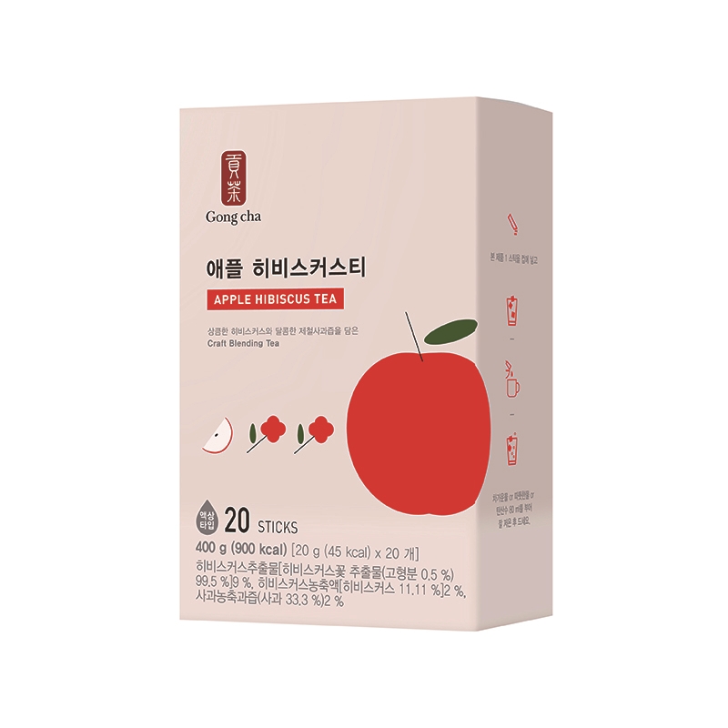 공차 애플 히비스커스 티 스틱 블렌딩 차 선물 답례품 꽃샘 20T - 상품 이미지