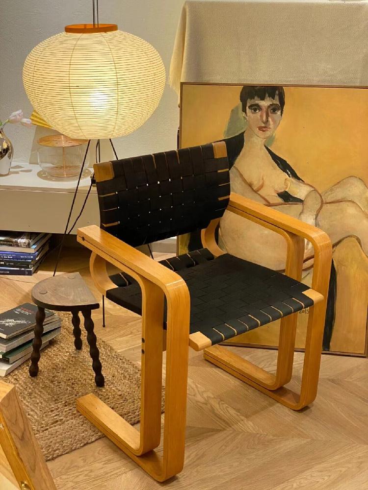 원목 의자 체어 스트랩 식탁 팔걸이 인테리어 카페 블랙 - 상세 이미지 2