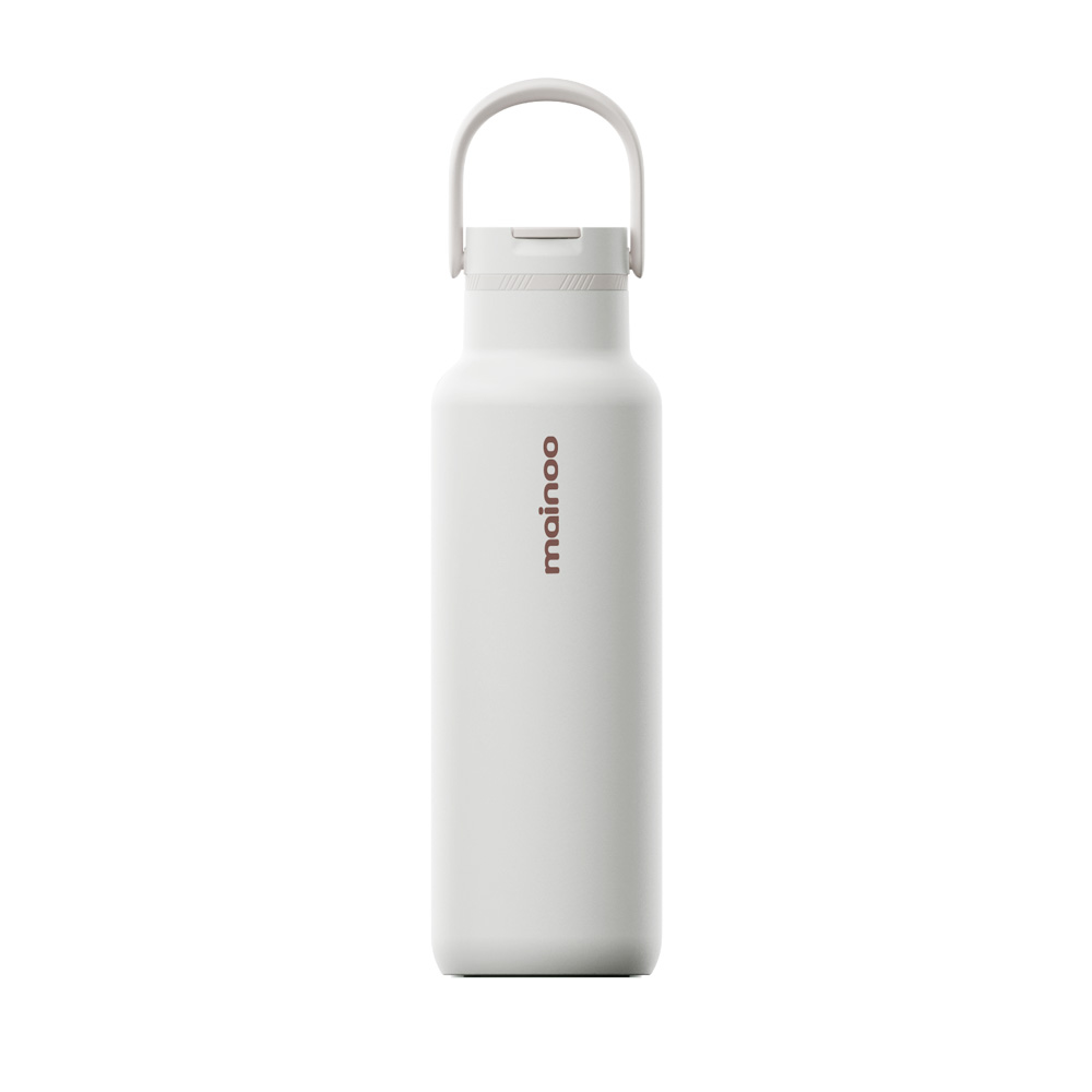 마이누 젠투 3박4일 보냉 가벼운 빨대 텀블러 570ml, 플로럴화이트 - 상품 이미지