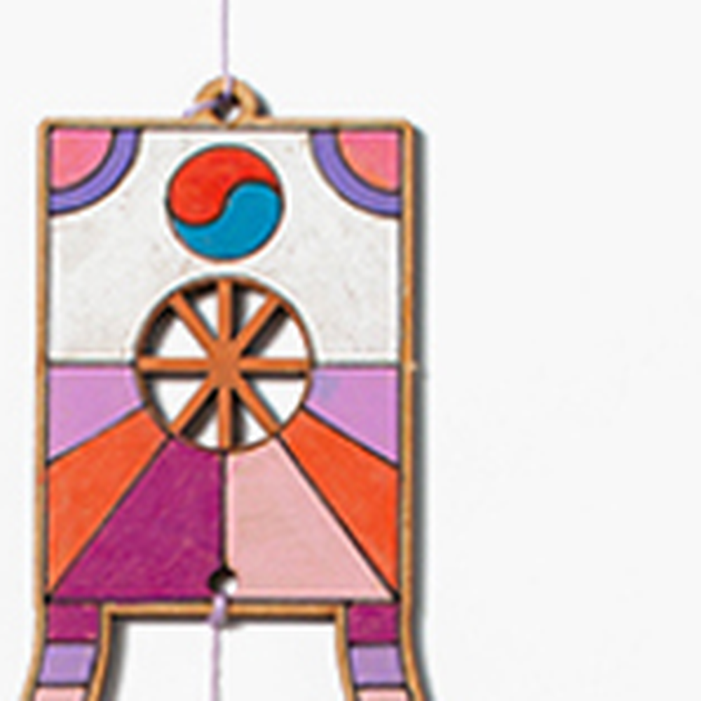 복주머니 한복색칠MDF도안 튜브벨풍경만들기 명절윈드벨만들기키트 - 상세 이미지 2