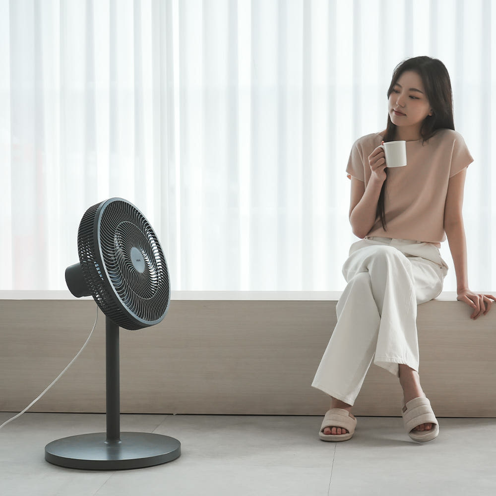 가정용 스탠드 선풍기 리모컨 거실 사무실용 저소음 선풍기 그레이 이미지 6