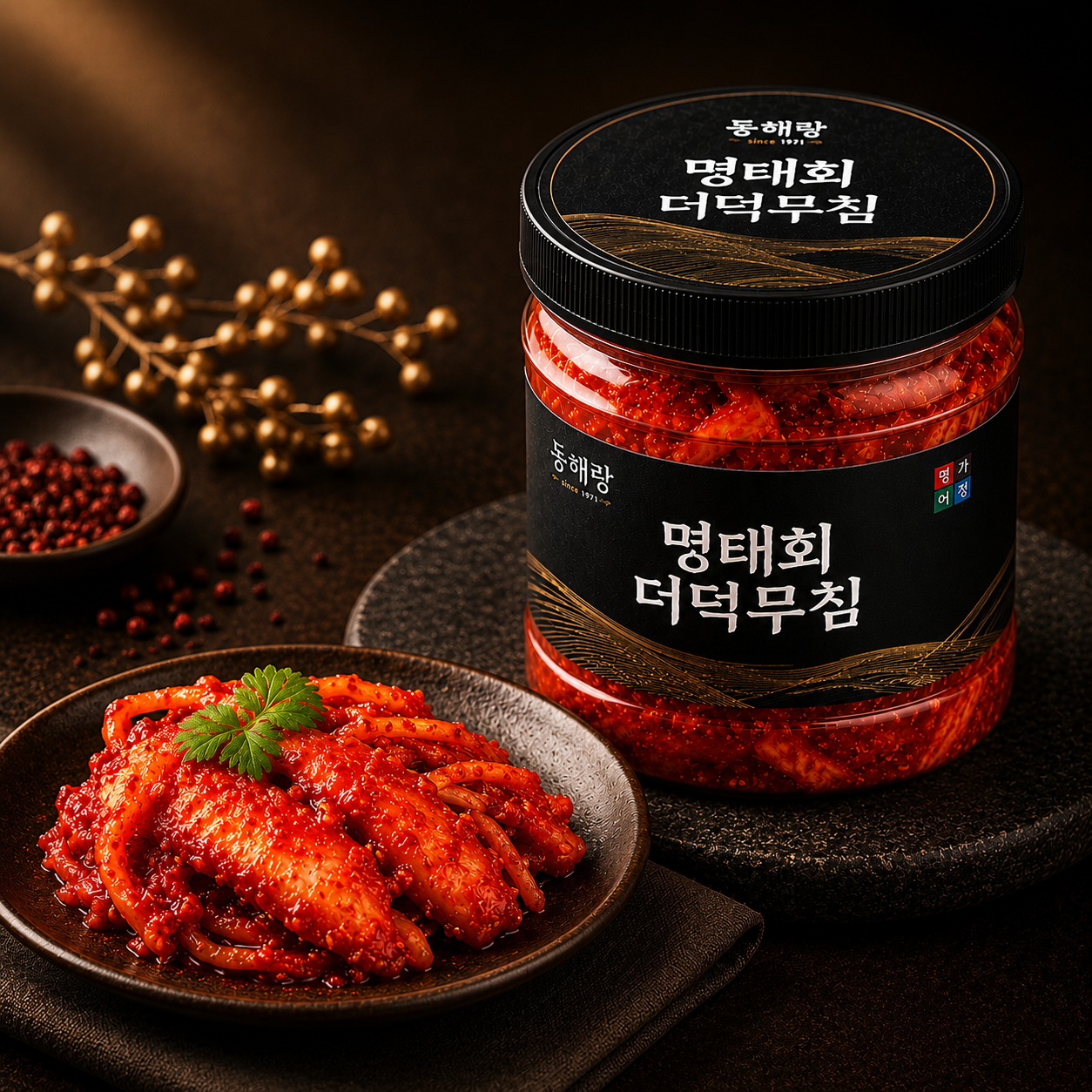 풍미식품 부드러운 명태살과 아삭한 더덕의 만남 명태회더덕무침 400g/800g 냉면 보쌈 - 상품 이미지