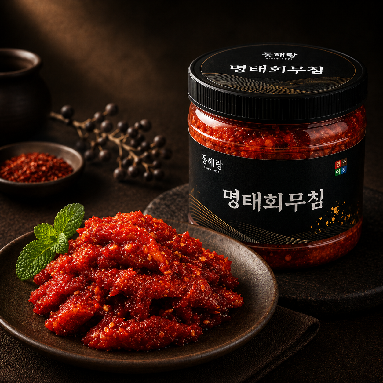 풍미식품 새콤달콤 부드럽고 쫄깃함 순명태살 명태회무침 400g / 800g 냉면 보쌈 수육 - 상품 이미지