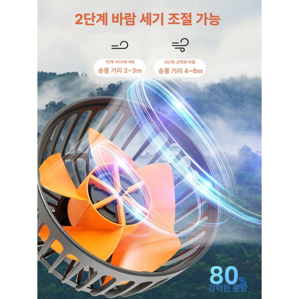 차량용 대형 트럭 미니 USB 선풍기 강력 USB 3 특대형 플래그십 주차등록 저소음 강풍 - 상세 이미지 3