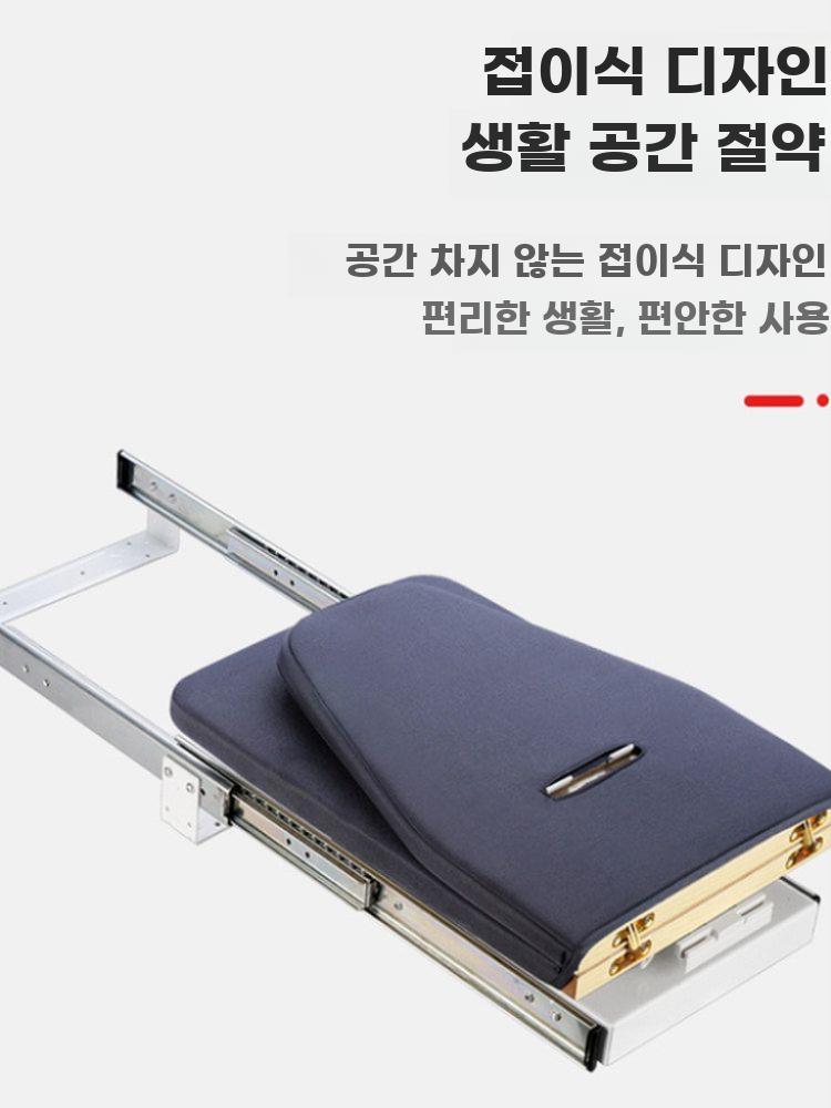 접이식 회전 다리미판 스탠드 빌트인 슬라이딩 가정용 그레이 - 상세 이미지 4