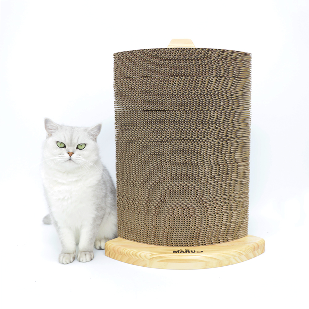 [리필가능] 마루캣 초대형 고양이 수직 스크래쳐 우드 코너형 본품, 100cm 이미지 6