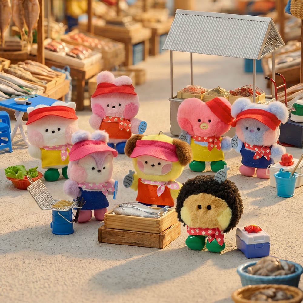BT21 부산 자갈치시장 인형 키링