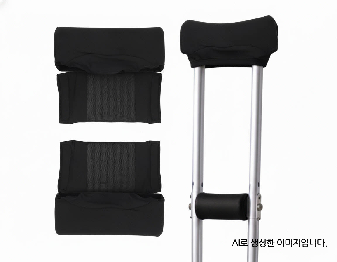 퓨어미즈키 목발 쿠션 패드 세트 양쪽 겨드랑이 손잡이 커버 상품 이미지