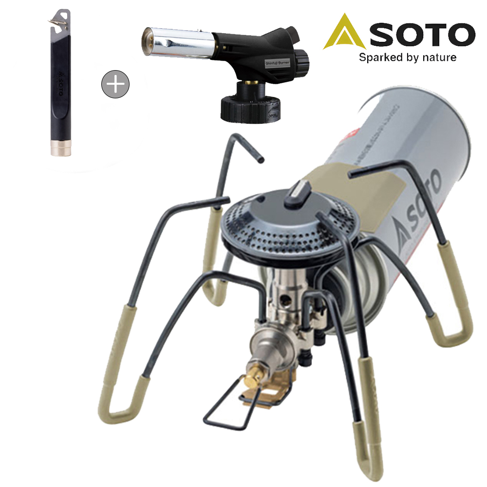 SOTO 340 DY 소토 레귤레이터 캠핑스토브 부탄가스버너 탄 - 상품 이미지