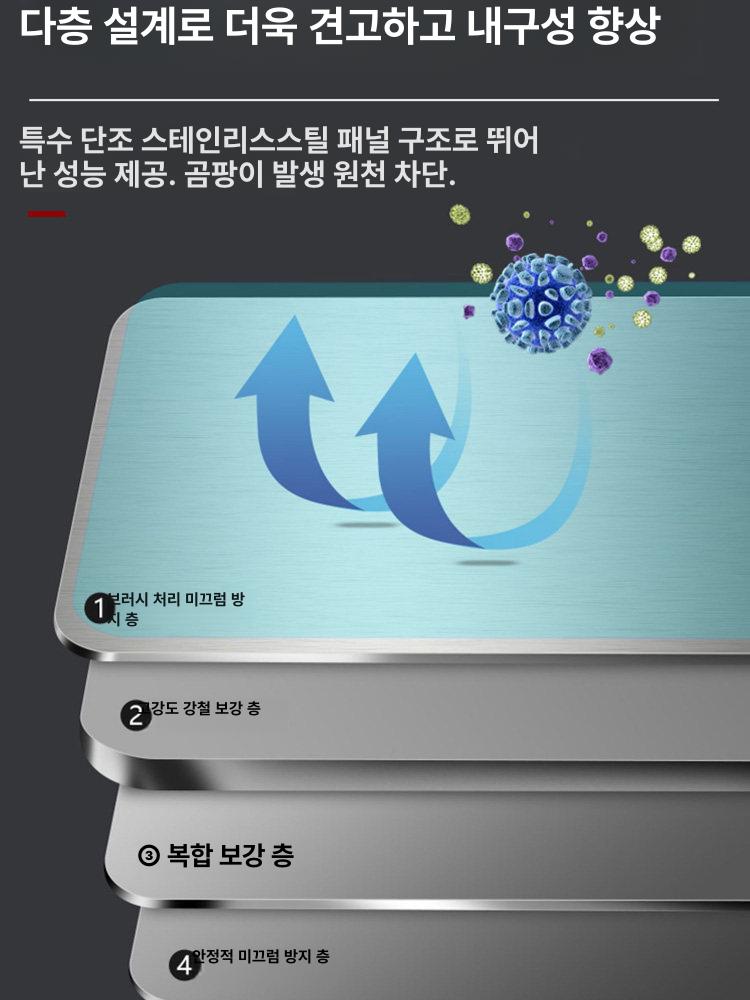 스테인리스 도마 싱크대 상판 반죽 작업판 깊이 58x120x2.0 두께 - 상세 이미지 3