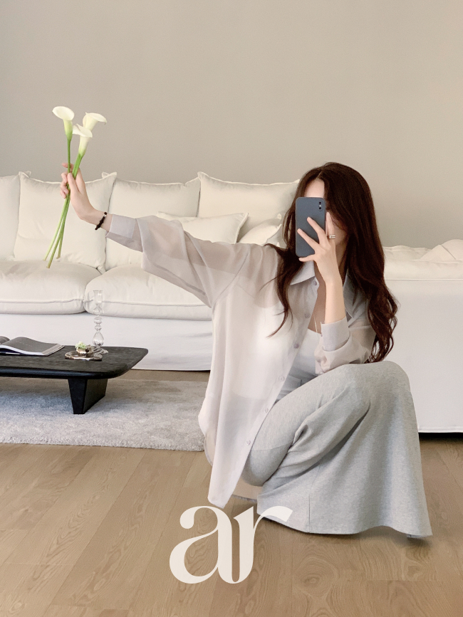 코튼 스판 슬릿 밴딩 맥시 롱 스커트 sk7851 이미지 8